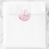 Roze Kersenbloesem Bruiloft Stickers (Tas)