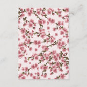 Roze Kersenbloesem Bruiloft Wishing Well Kaarten (Achterkant)