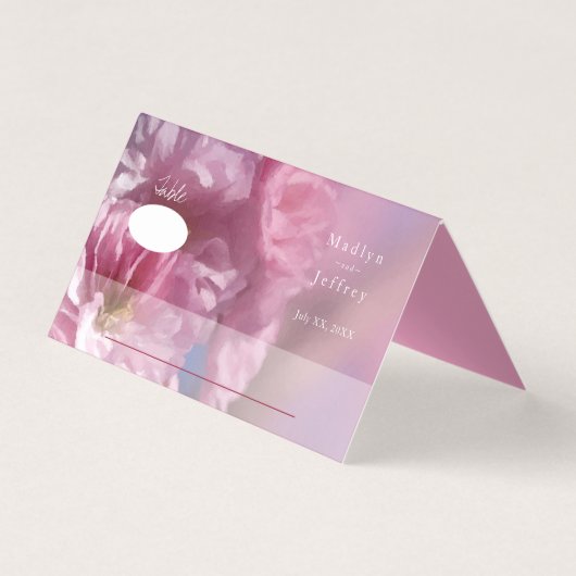 roze kersenbloesem lente bruiloft kaart (Voorkant)