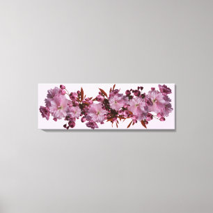 roze kersenbloesem mooie bloemige kunst canvas afdruk