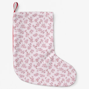 Roze Kersenbloesem Naadloos Bloemmotief Kleine Kerstsok