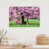 Roze kersenbloesem poster (Keuken)