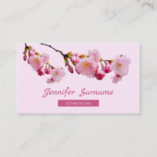 Roze Kersenbloesem Sakura Estheetiker Huidverzorgi Visitekaartje