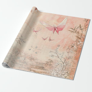 Roze Kersenbloesem Serene Landschap (3) Cadeaupapier