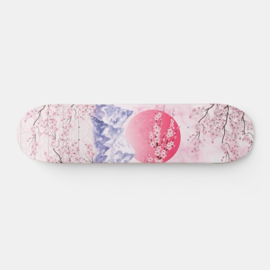 Roze Kersenbloesem Volwassen Jeugd Girly Beginner Skateboard (Horizontaal)