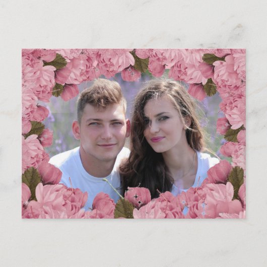 roze kersenbloesems Bedankt Briefkaart (Voorkant)