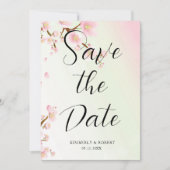 Roze kersenbloesems bloeien kaart (Voorkant)