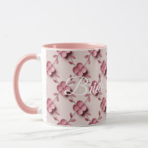 Roze Kersenbloesems Bruid Roze Combo Mok