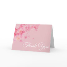 Roze Kersenbloesems Dankjewel Card