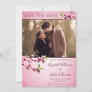 Roze Kersenbloesems Foto Save the Date