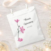 Roze Kersenbloesems gepersonaliseerde Quinceanera Bedankzakje (Geknipt)