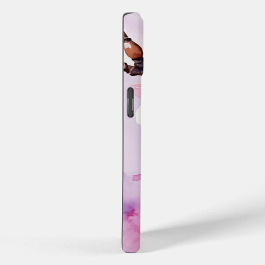 Roze Kersenbloesems Lavendel iPhone / iPad case (Achterkant / Rechts)