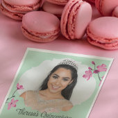 Roze Kersenbloesems, Mint Groen, Foto Servet