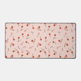 Roze kersenpatroon schattige esthetische bureaumat