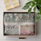  Roze Kerst 2 Tissuepapier (Geschenk)