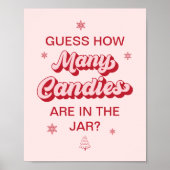 Roze Kerst Baby shower Spel Poster (Voorkant)