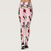 roze kerst befana leggings (Achterkant)