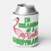 Roze kerst blikjeskoeler (Blikje Voorkant)