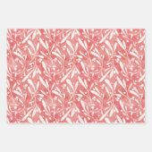 Roze Kerst Bos Gift Wrap, Blad Set van 3 Inpakpapier Vel (Voorkant 3)
