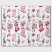 Roze kerst cadeaupapier (Vlak)