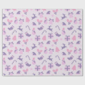 Roze kerst cadeaupapier (Vlak)