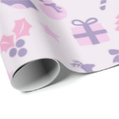 Roze kerst cadeaupapier (Rol Hoek)