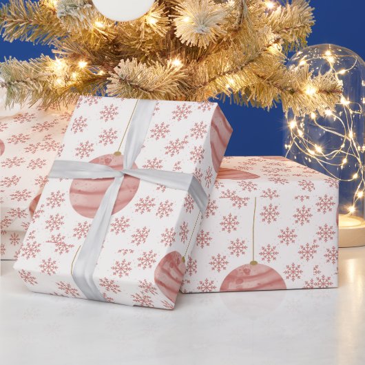 Roze kerst cadeaupapier (Feestdagen)