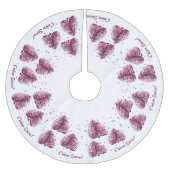 Roze Kerst C'mon Sneeuw Whimsical Tree Kerstboom Rok (Voorkant)