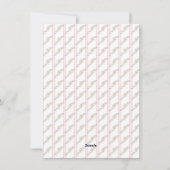 Roze Kerst Coquette Bow Krans Foto Feestdagenkaart (Achterkant)