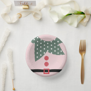 Roze Kerst Elf Pakket Vakantie Feest Papieren Kommen