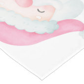 Roze kerst iconen op wit | lange tafelloper (Hoek)