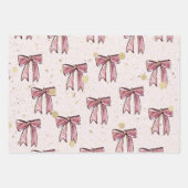 Roze kerst inpakpapier vel (Voorkant 3)