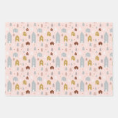 Roze kerst inpakpapier vel (Voorkant 2)