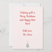 Roze Kerst Kaart (Achterkant)