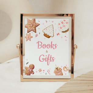 Roze Kerst Kleine Koekjesboeken en Cadeaus Poster