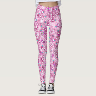 Roze kerst leggings