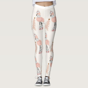 Roze kerst met Flamingo Leggings