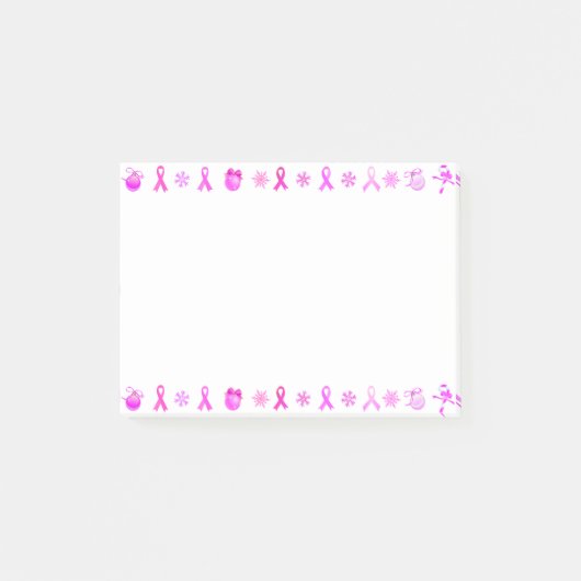 Roze kerst met lint post-it® notes (Voorkant)