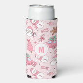 Roze Kerst Naadloos personalizeerbaar (Seltzer Voorkant)