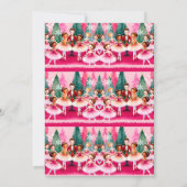 Roze Kerst Notenkraker Ballerina Kids Verjaardag Kaart (Achterkant)