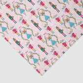 Roze kerst notenkrakerpatroon tissuepapier (Detail)