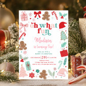 Roze Kerst Oh Wat een leuke eerste verjaardag Kaart