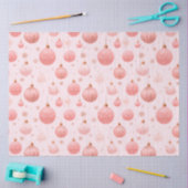 Roze Kerst Ornamenten Sneeuwvlokken Kerstmis Tissuepapier (Craft)