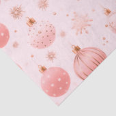 Roze Kerst Ornamenten Sneeuwvlokken Kerstmis Tissuepapier (Detail)