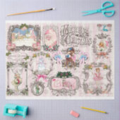 Roze Kerst Project Lijsten Vol 1 Decoupage Tissuepapier (Craft)