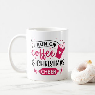 Roze Kerst Run op Koffie en Kerstmis Cheer Koffiemok