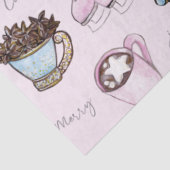 Roze kerst tissuepapier (Detail)