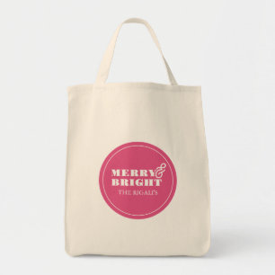 Roze Kerst Tote Tassen