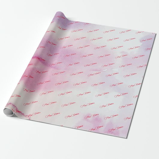 Roze kerst van Merry Cadeaupapier (Uitgerold)