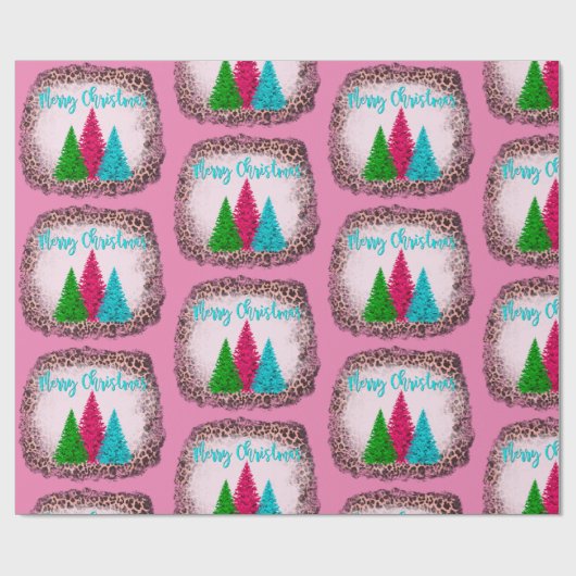 Roze kerst van Merry Cadeaupapier (Vlak)